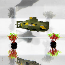 Load image into Gallery viewer, Tipmant Mini RC Submarine Remote Control Boat Ship Military Model Electronic Water Toy Diving for Fish Tank Water Tub Kids Birthday Gift (Green)
