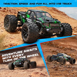 1:18 Scale All Terrain RC Car 18859, 36 KPH High Speed 4WD Electric Vehicle with 2.4 GHz Remote Control, 4X4 Waterproof Off-Road