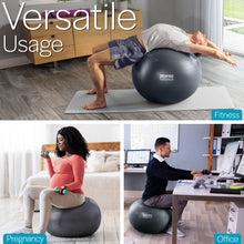 Load image into Gallery viewer, Core Balance Exercise Ball for Workouts, Anti-Burst and Slip Resistant, Swiss Yoga Ball  (33" / 85cm Black)
