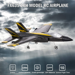 FX635 RC Airplane, 2 Channel RC Plane, 2.4Ghz Remote Control Airplane, Ready to Fly Foam Glider with 3 Axis Gyro