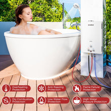 Load image into Gallery viewer, CAMPLUX Tankless Water Heater, 5.28 GPM OutdoorPropane Camping Gas Water Heater, 20L, BW528,White
