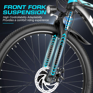 Electric Bike, 27.5" Electric Bike for Adults, Peak 750W Ebike 22MPH Electric Mountain Bike with 48V 499.2WH Battery