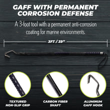 Load image into Gallery viewer, Rite Angler Fishing Gaff Hook - Carbon Fiber - Black
