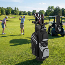 Load image into Gallery viewer, Tangkula Golf Cart Bag, 14-Way Full Length Dividers, Grey
