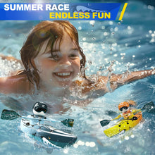 Load image into Gallery viewer, RC Kayak Boat for Kids,2.4 Ghz Remote Control Shark Boat Toys W/LED Light for Pools, Lake, Bathtub Never Capsize Summer Outdoor Water Toys
