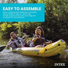 Load image into Gallery viewer, INTEX Explorer Inflatable Kayak 2-Person Portable Set with Paddles and Pump

