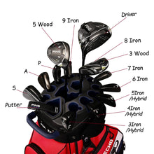 Load image into Gallery viewer, ASK ECHO T-Lock Golf Cart Bag, Quiet 14-Way Full-Length Divider (Navy Blue)

