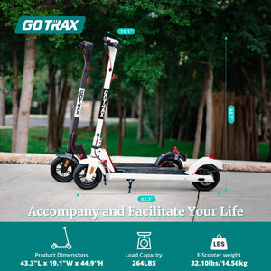 Apex XL 8.5" Solid Tires, Max 12 Miles Range and 15.5Mph Speed, Bright Headlight and Taillight, Big LED Display, Black