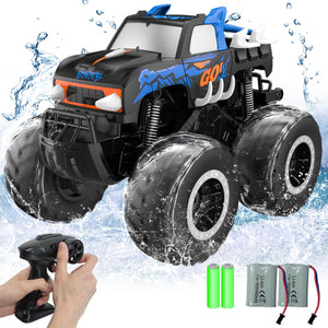 Amphibious Remote Control Car Toys for Boys 2.4 GHz 1:16 All Terrain Off-Road RC Car Waterproof RC Monster Truck