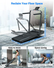 Load image into Gallery viewer, Superun Walking Pad Treadmill with Handle Bar - Metallic Black
