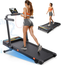Load image into Gallery viewer, Foldable Walking Pad with 0-15% 9-Levels Auto Incline and Handle Bar - Blue Orange
