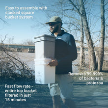 Load image into Gallery viewer, Uzima UZ-2 Camping Water Filter and Drinking Water Filter System, Portable Survival Camping Essentials, Backpacking Purification Gear for Glamping, Hiking, and Hunting Essentials and Military Gear
