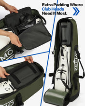 Load image into Gallery viewer, ZEEMO Full-Open Golf Travel Bag for Airlines, Wheeled Club Carrier Bag
