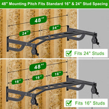 Load image into Gallery viewer, SELEWARE 48" Wall Mount Pull Up Bar with Cable Pulley System - Black
