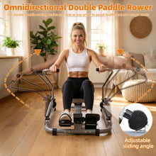Load image into Gallery viewer, Water Rowing Machine, Hydraulic Rower with LCD Monitor
