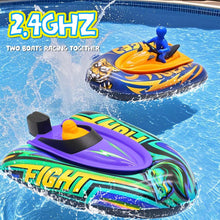 Load image into Gallery viewer, Remote Control Boat for Kids with Inflatable Bumper Rechargeable Battery USB Charge rc Boat for Pool Kids 8-12 Years
