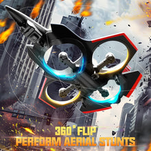 Load image into Gallery viewer, Brushless RC Plane with Camera | 2.4GHZ Remote Control Airplane, 6-axis Gyro Drones for Kids, RC Helicopter, 360°Flip Jet Fighter
