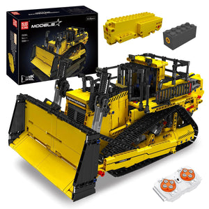 Bulldozer, App-Controlled 2.4G RC Bulldozer Truck Construction Vehicle Toys with Engines, DIY Engineering Model Sets for Adults/14+(1508 Pieces)