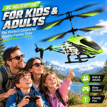 Load image into Gallery viewer, WANJUBOBO Remote Control Helicopter, RC Helicopter for Kids &amp; Adults, Green
