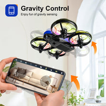 Load image into Gallery viewer, Drones for Kids with Camera, Rc Drone Indoor Small Helicopter, Birthday Gifts for Boys and Girls Beginners Friendly, Mini Quadcopter Toy
