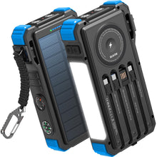 Load image into Gallery viewer, BLAVOR Solar Power Bank 20000mAh, Wireless Charger for Phones &amp; Apple Watch
