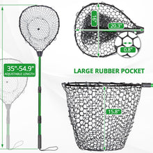 Load image into Gallery viewer, Rubber Fishing Net with Handle - Telescoping Fish Nets for Fishing
