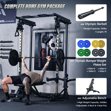 Load image into Gallery viewer, MAJOR FITNESS Drone3 Power Rack, 2500lbs Multi-Function Home Gym Squat Rack with Dual Pulley System, Pull-Up Bar &amp; J-Hooks, Heavy-Duty Steel Frame for Maximum Stability &amp; Strength Training
