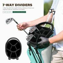Load image into Gallery viewer, uniHimal Lightweight 7-Way Golf Stand Bag for Men &amp; Women (Green)

