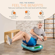 Load image into Gallery viewer, Lifepro Rumblex 4D Curved Vibration Plate Exercise Machine — Triple Motor, 7 Modes &amp; 60 Speeds Vibrating Platform Machine — Full Body Vibration Plate for Lymphatic Drainage &amp; at Home Workout
