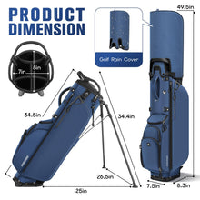 Load image into Gallery viewer, RIOROO 5 Way Golf Stand Bag with Full Length Dividers, Lightweight Golf Bag with Rain Cover, 6 Zippered Pockets &amp; Cooler Bag, Breathable Straps
