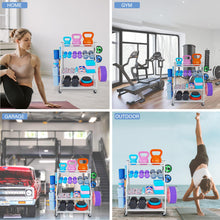 Load image into Gallery viewer, NBTORCH - Weight Rack for Dumbbells, All in One Workout Equipment Storage with Caster Wheels (Hold Up to 450 Lbs)

