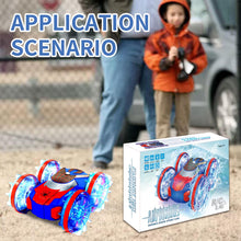 Load image into Gallery viewer, Remote Control Amphibious Car with LED Lights, 360° Rotation 4WD Waterproof, Gesture and Handle Remote, 1200mAh Battery, Ages 4-12
