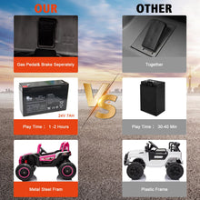 Load image into Gallery viewer, 24V XL 2 Seater Ride On Car for Kids, 4WD/2WD Switchable Off-Road Utv w/Remote Control, Pink
