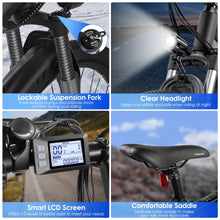 Load image into Gallery viewer, Electric Bike for Adults, 26&#39;&#39; 1000W Peak Ebike, Up to 50 Miles 21.7MPH Electric Mountain Bike with 48V 374.4WH Removable Battery
