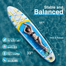 Load image into Gallery viewer, 11' Inflatable Paddle Board with Kayak Seat for Adults
