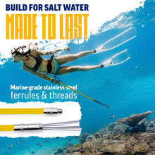 Load image into Gallery viewer, Reef Sling Spears Hawaiian Sling Pole Spear 6ft Yellow Fishing Spear Set
