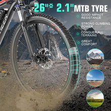 Load image into Gallery viewer, 500W 26&quot; Electric Bike for Adults, [Peak 750W], 48V 10.4Ah Battery, Up to 55 Miles, 3H Fast Charge, Electric Mountain Bike, 2.1&quot;
