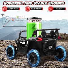 Load image into Gallery viewer, Ride On Car for Kids, MOEYURO 24V Battery Powered Off-Road UTV w/Remote Control, 4x150W Motors,4 Shock Absorbers
