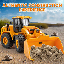 Load image into Gallery viewer, 7 Channel RC Bulldozer Toys for Kids, Remote Control Construction Vehicle for Boys 3-5 Years Old, 2.4G Loader Engineering Truck
