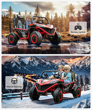 Load image into Gallery viewer, 24V 2 Seater Ride on Car for Kids,10AH 4WD Powered Ride on Toy for Big Kids,4.5MPH Large Side by Side Electric Car, Red
