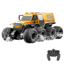 Load image into Gallery viewer, Amphibious Remote Control Car, 8WD RC Cars, 2.4GHz Remote Control Boat, Waterproof Off Road RC Monster Truck (Yellow)
