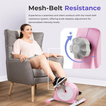 Load image into Gallery viewer, Sunny Health &amp; Fitness (Pink) Under Desk Smart Mini Pedal Exerciser - Pink
