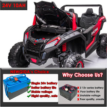 Load image into Gallery viewer, XXXL 24V Ride On Toys for Big Kids UTV Large 2 Seater Ride On Car for Kids 4WD Ride On Truck with Remote Control, Off-Road, Red
