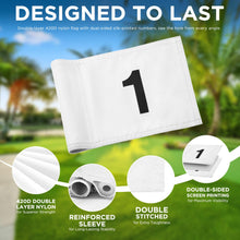 Load image into Gallery viewer, KINGTOP 3 ft Striped Golf Flagstick Sets, Numbers 1 to 4, 4 Pack
