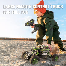 Load image into Gallery viewer, 1:12 Large RC Cars for Boys with Upgraded Lifting Function, 2.4GHz 4WD Remote Control Car Toy Gifts 20km/h Monster Truck (Green)
