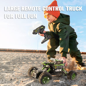 1:12 Large RC Cars for Boys with Upgraded Lifting Function, 2.4GHz 4WD Remote Control Car Toy Gifts 20km/h Monster Truck (Green)