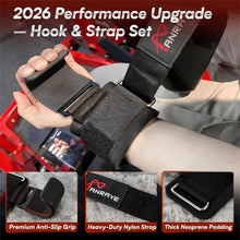 Load image into Gallery viewer, Weight Lifting Hooks &amp; Wrist Straps Set – Black-Red
