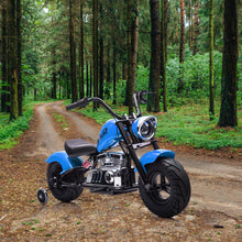 Load image into Gallery viewer, 36V Ride On Off-Road Motorcycle, Electric Dirt Bike for Teens,350W Brushless Motor, Fast Speed 16.5mph with Music, Blue
