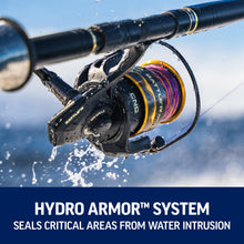Load image into Gallery viewer, Penn Battle IV Size 8000 Spinning Fishing Reel, Full Metal Body and Sideplate, CNC Gear Technology, Hydro Armor Seals Critical Area from Water Intrusion, HT-100 Drag System
