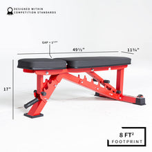 Load image into Gallery viewer, REP AB-3100 Adjustable Weight Bench | Matte Black FID Design | Foldable Fitness Platform for Home Gym | Flat Incline Decline Workout and Strength Training Bench
